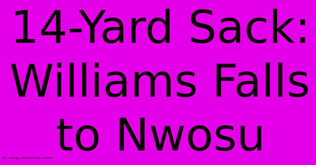 14-Yard Sack: Williams Falls To Nwosu