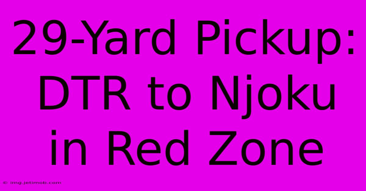 29-Yard Pickup: DTR To Njoku In Red Zone