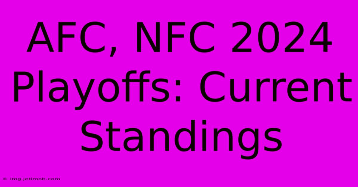 AFC, NFC 2024 Playoffs: Current Standings