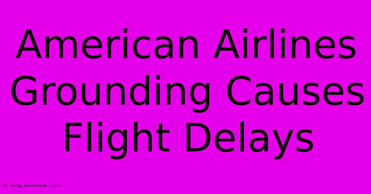 American Airlines Grounding Causes Flight Delays