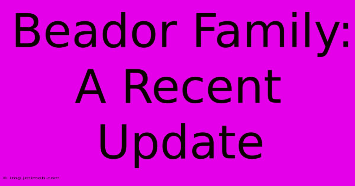 Beador Family: A Recent Update