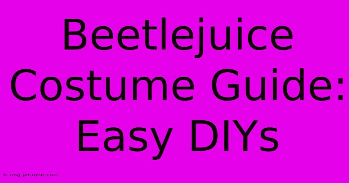 Beetlejuice Costume Guide:  Easy DIYs