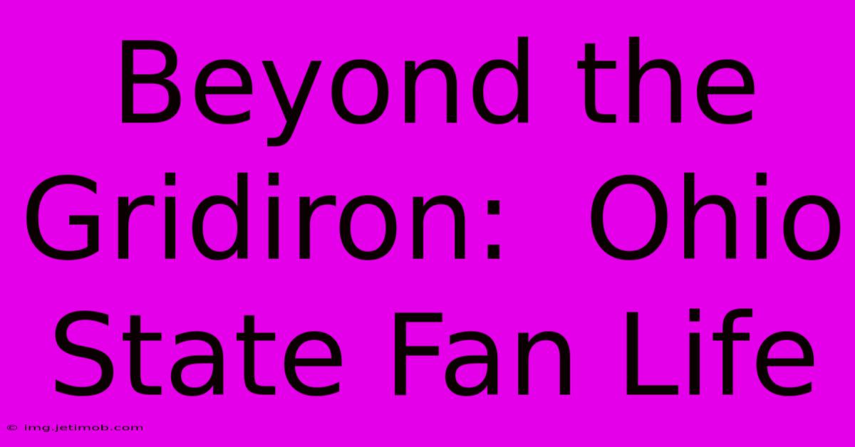 Beyond The Gridiron:  Ohio State Fan Life