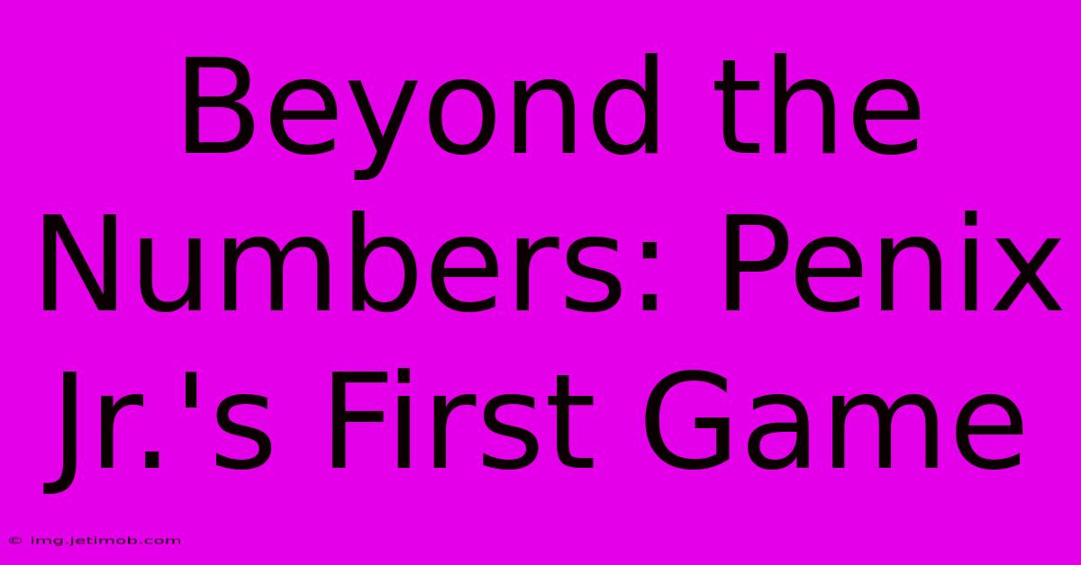 Beyond The Numbers: Penix Jr.'s First Game