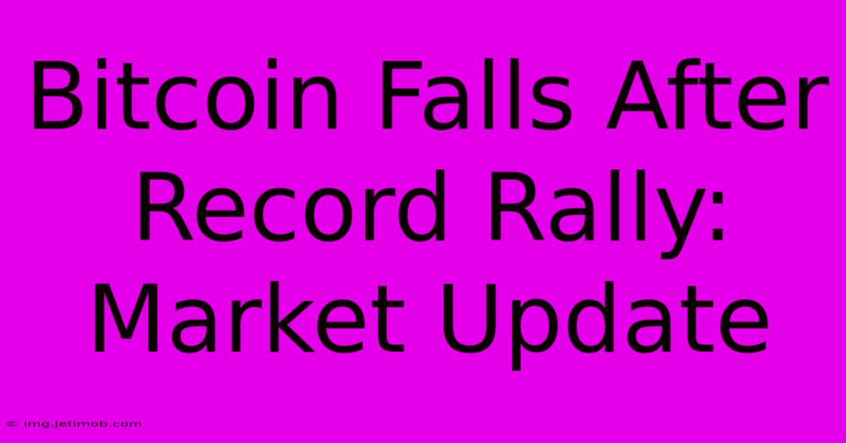 Bitcoin Falls After Record Rally: Market Update