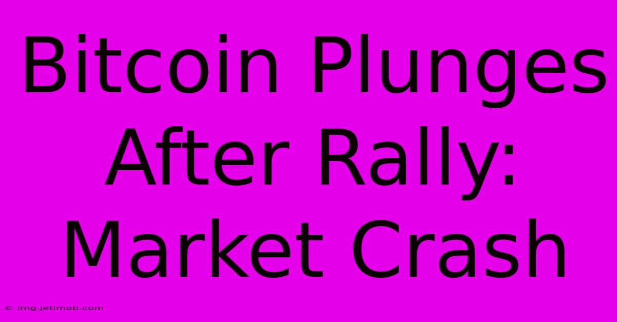 Bitcoin Plunges After Rally: Market Crash