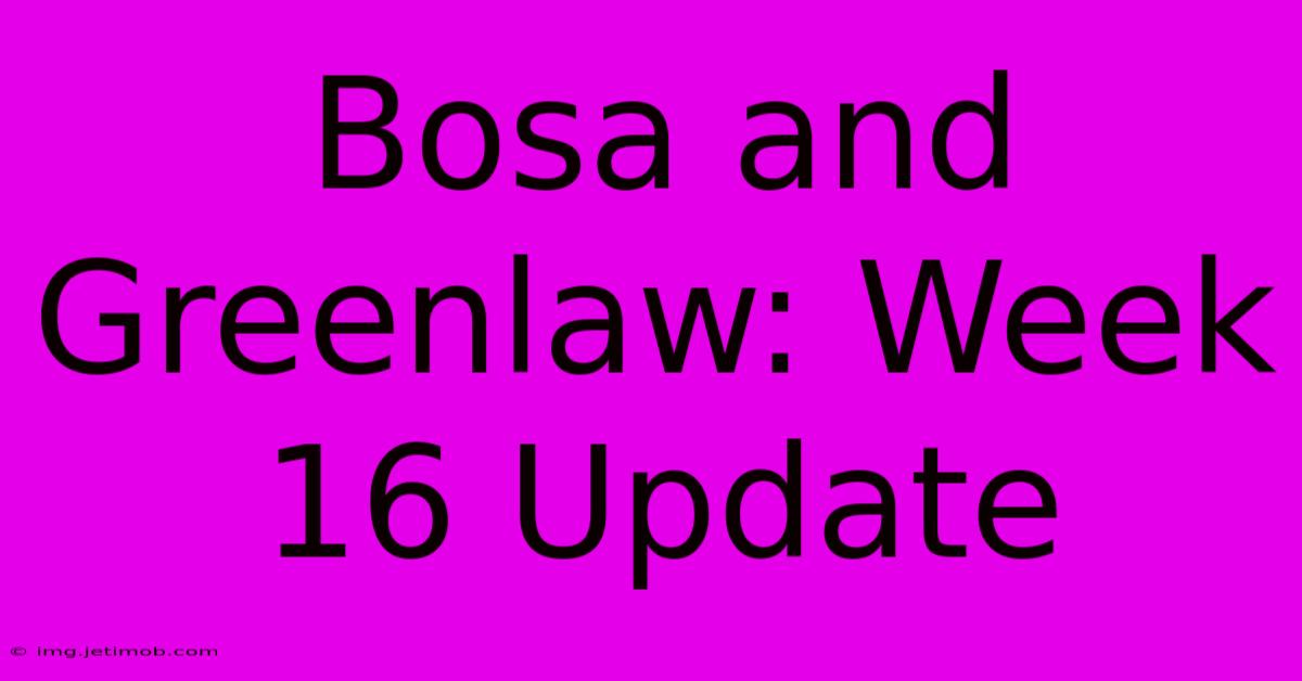 Bosa And Greenlaw: Week 16 Update