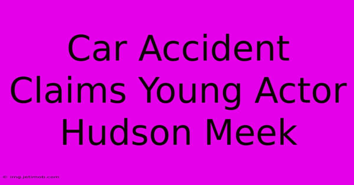 Car Accident Claims Young Actor Hudson Meek