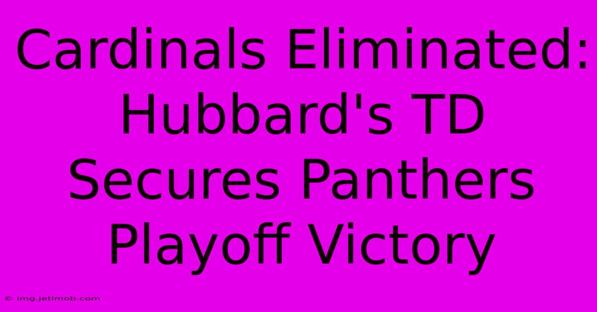 Cardinals Eliminated: Hubbard's TD Secures Panthers Playoff Victory