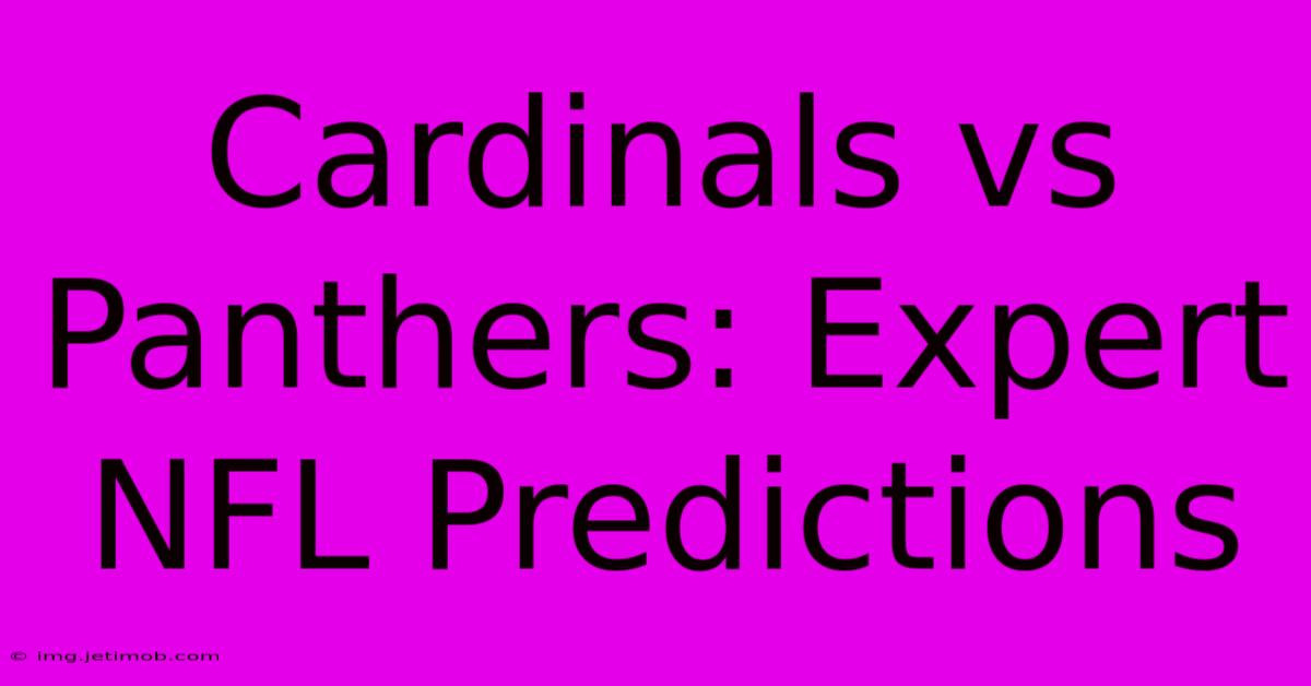 Cardinals Vs Panthers: Expert NFL Predictions