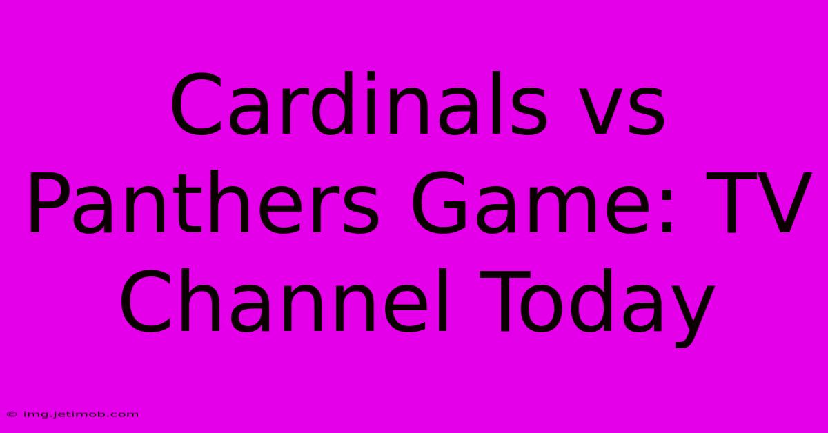 Cardinals Vs Panthers Game: TV Channel Today