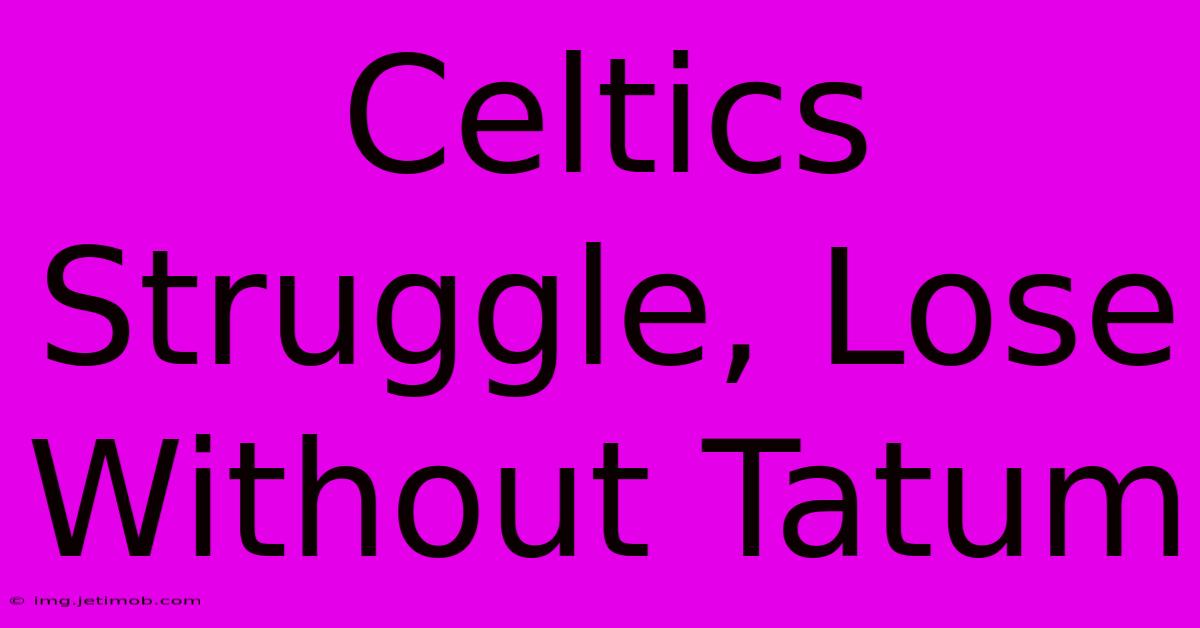 Celtics Struggle, Lose Without Tatum