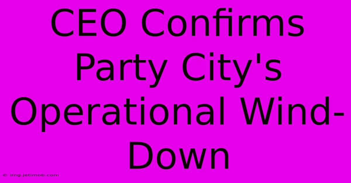 CEO Confirms Party City's Operational Wind-Down