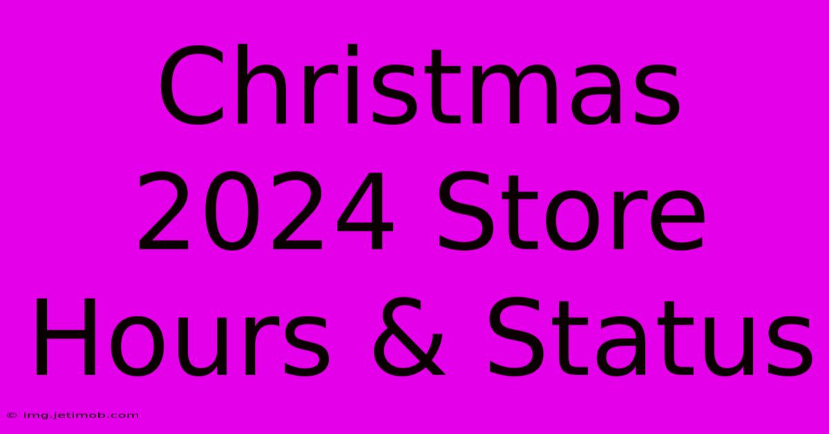 Christmas 2024 Store Hours & Status