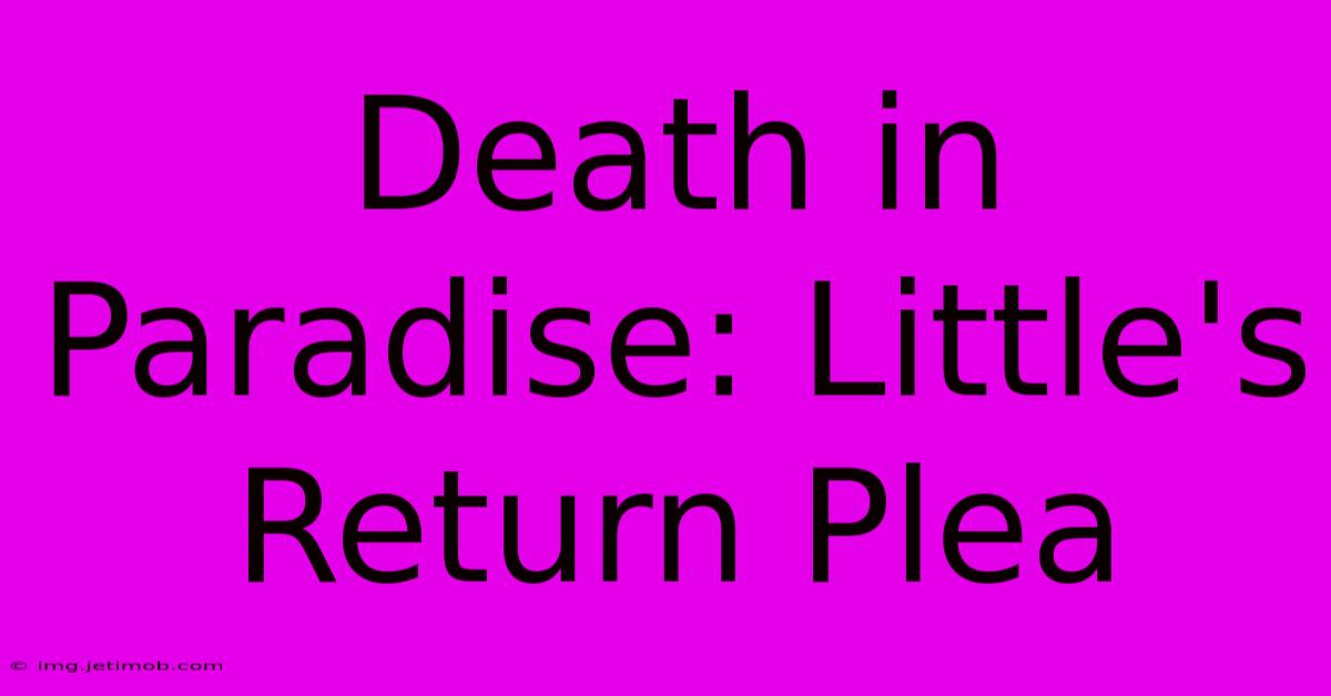 Death In Paradise: Little's Return Plea