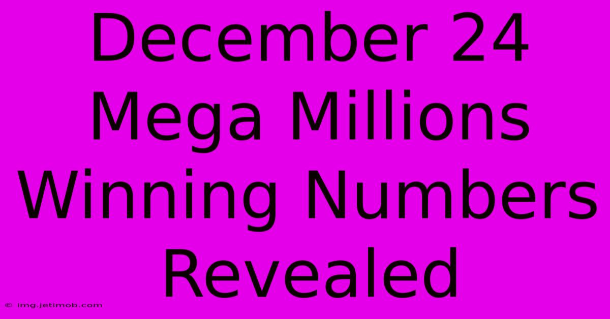 December 24 Mega Millions Winning Numbers Revealed