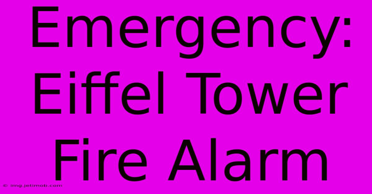 Emergency: Eiffel Tower Fire Alarm