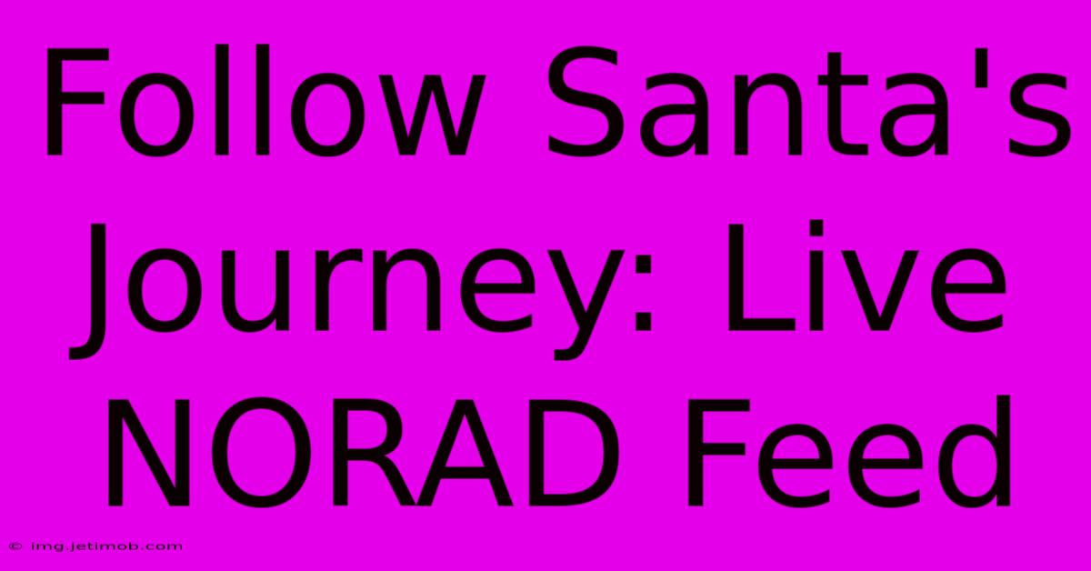 Follow Santa's Journey: Live NORAD Feed