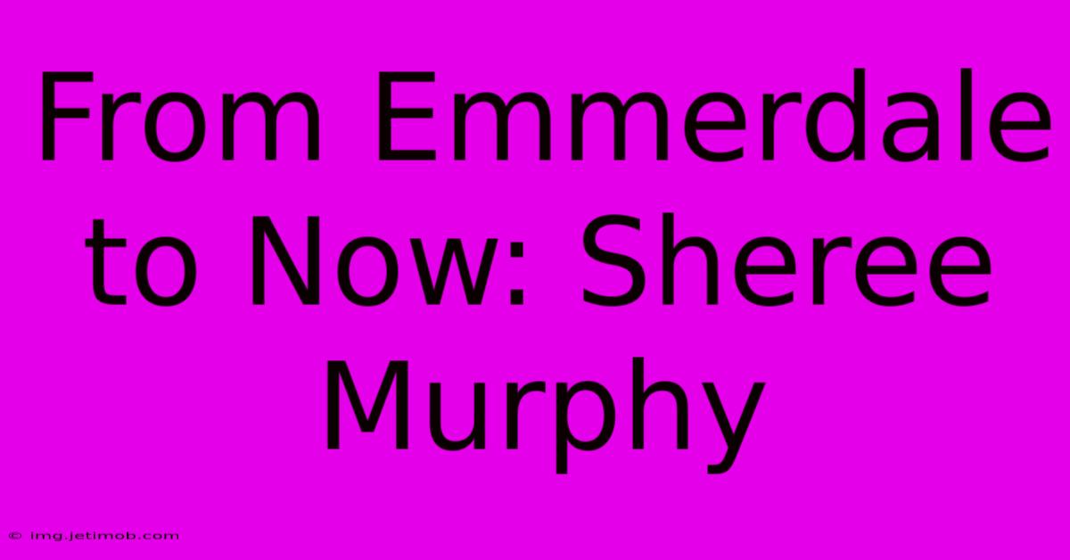 From Emmerdale To Now: Sheree Murphy