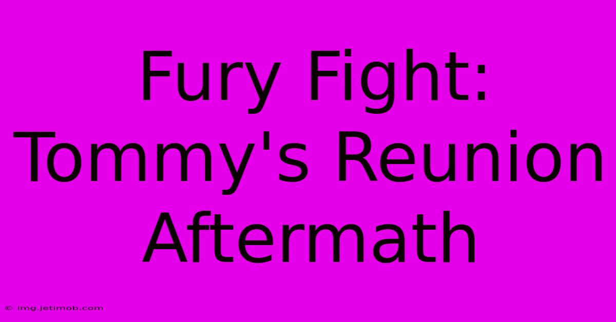 Fury Fight: Tommy's Reunion Aftermath