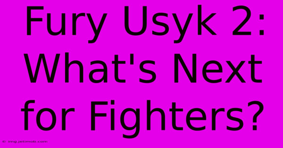 Fury Usyk 2: What's Next For Fighters?