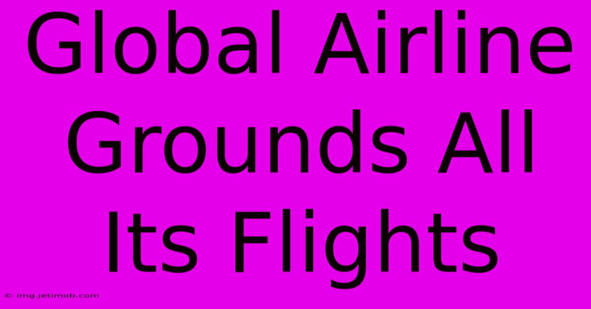 Global Airline Grounds All Its Flights