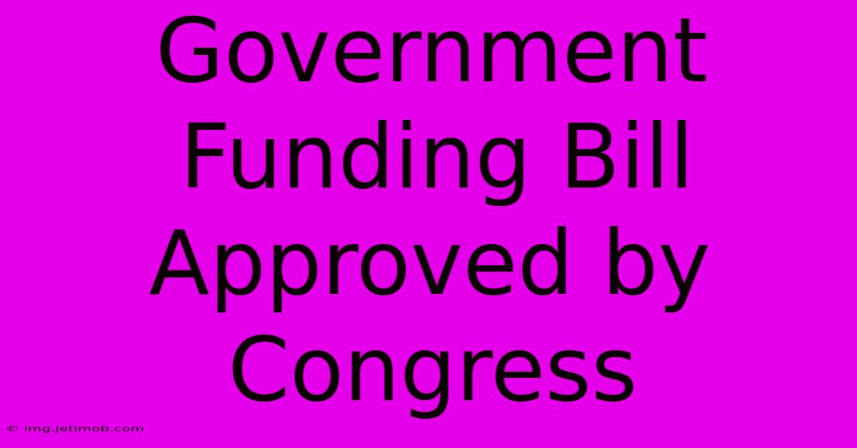 Government Funding Bill Approved By Congress