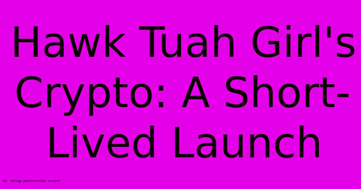 Hawk Tuah Girl's Crypto: A Short-Lived Launch