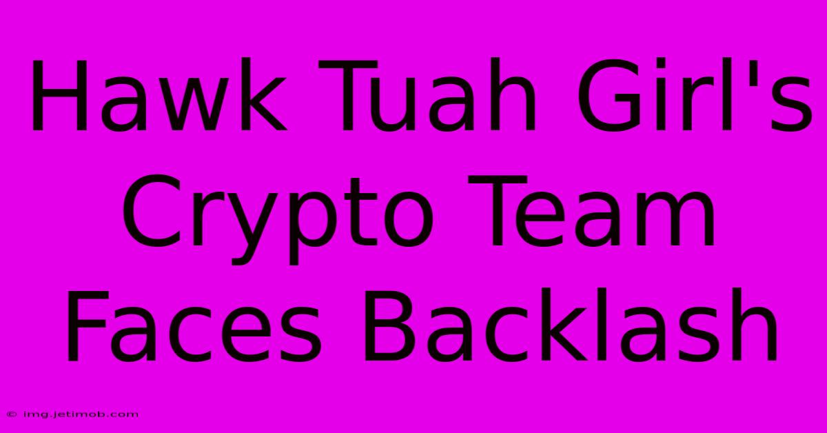 Hawk Tuah Girl's Crypto Team Faces Backlash