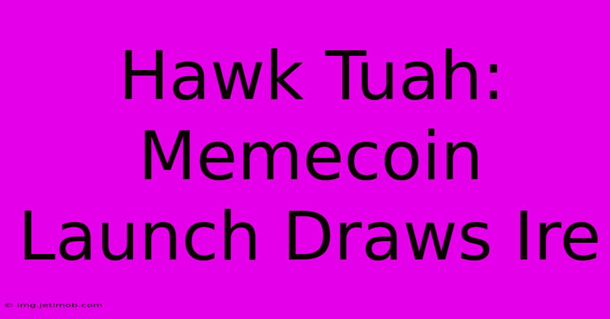 Hawk Tuah: Memecoin Launch Draws Ire