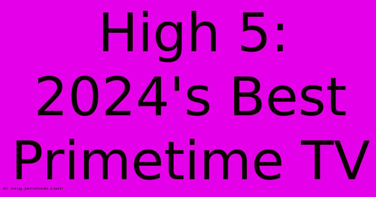 High 5:  2024's Best Primetime TV