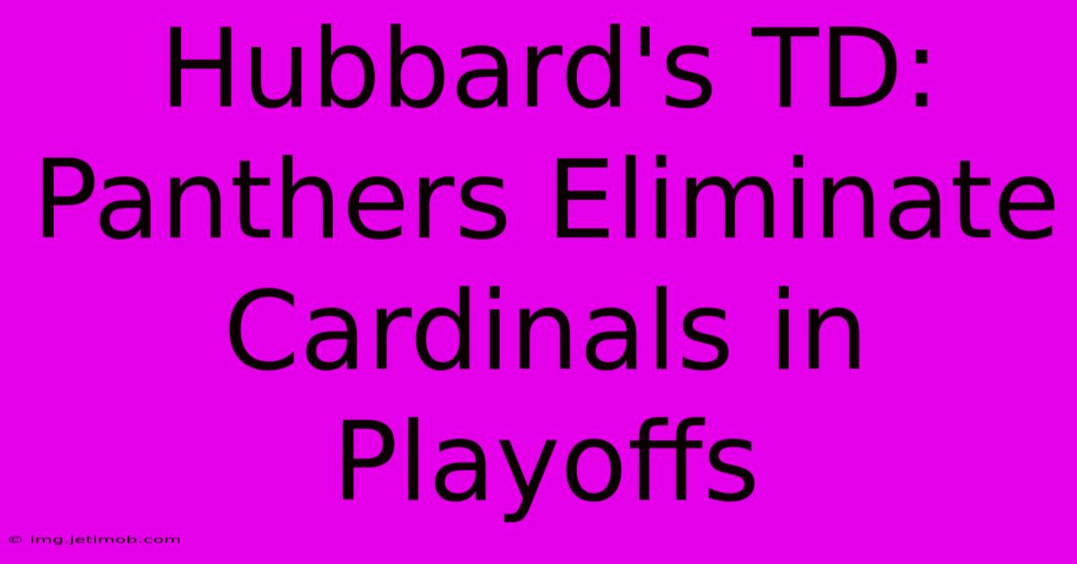 Hubbard's TD: Panthers Eliminate Cardinals In Playoffs