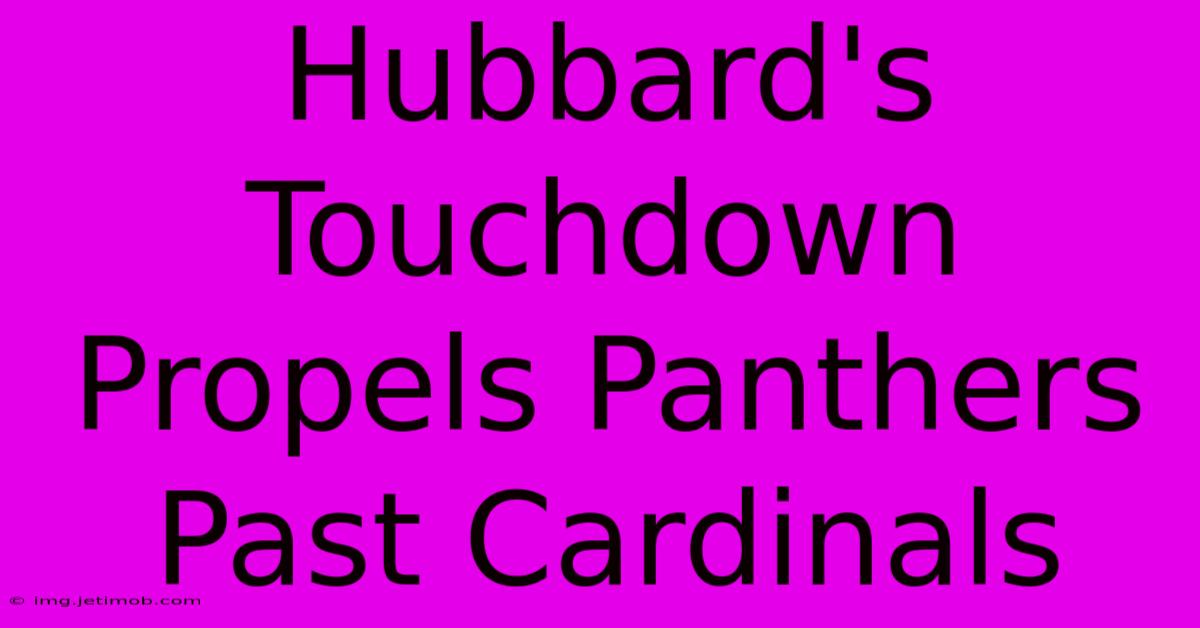 Hubbard's Touchdown Propels Panthers Past Cardinals