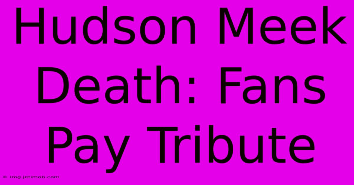 Hudson Meek Death: Fans Pay Tribute