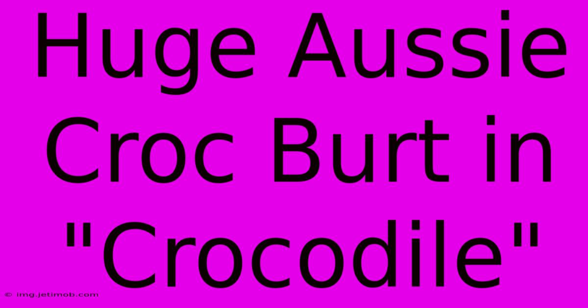 Huge Aussie Croc Burt In 