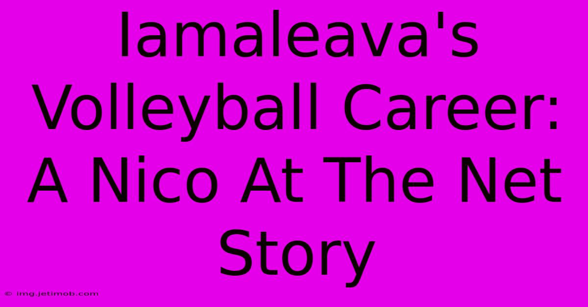 Iamaleava's Volleyball Career: A Nico At The Net Story