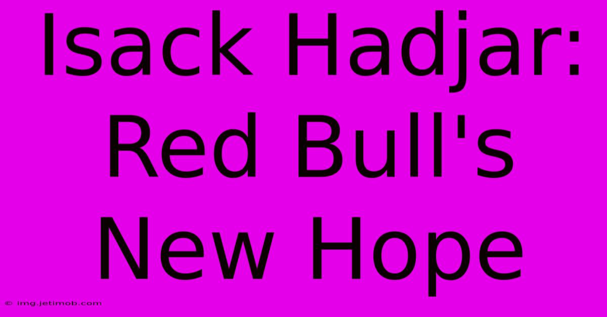 Isack Hadjar:  Red Bull's New Hope