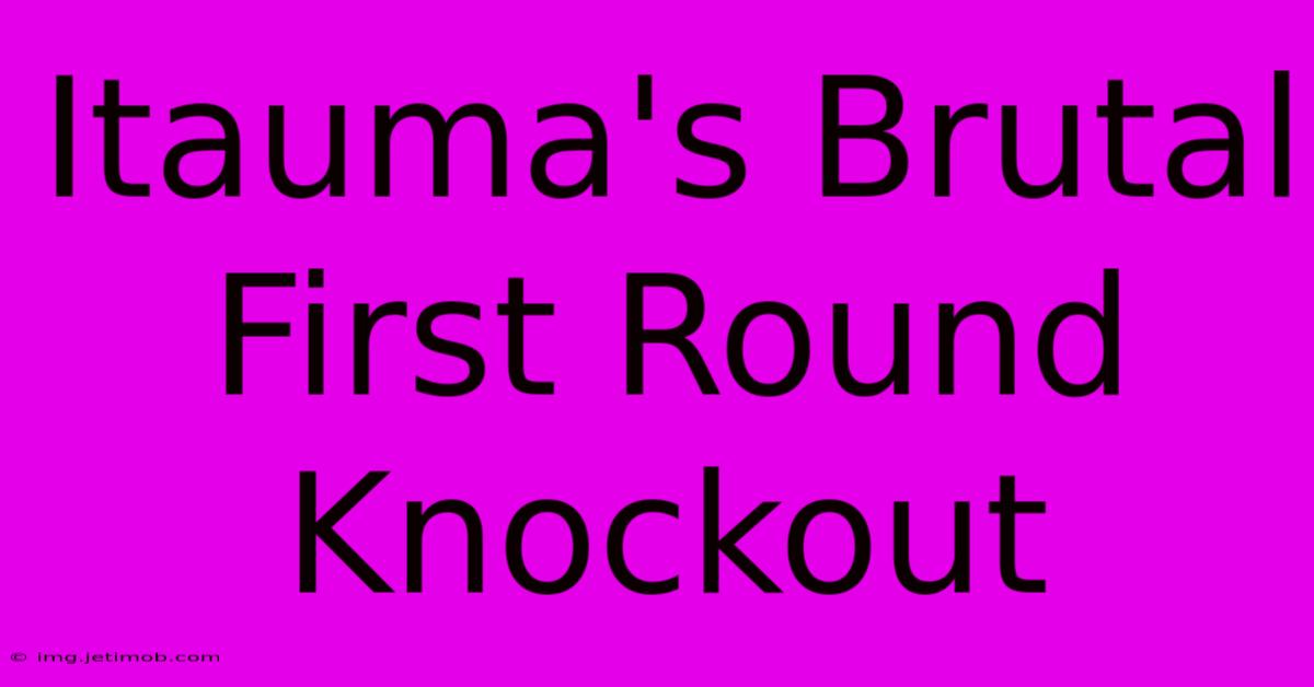 Itauma's Brutal First Round Knockout