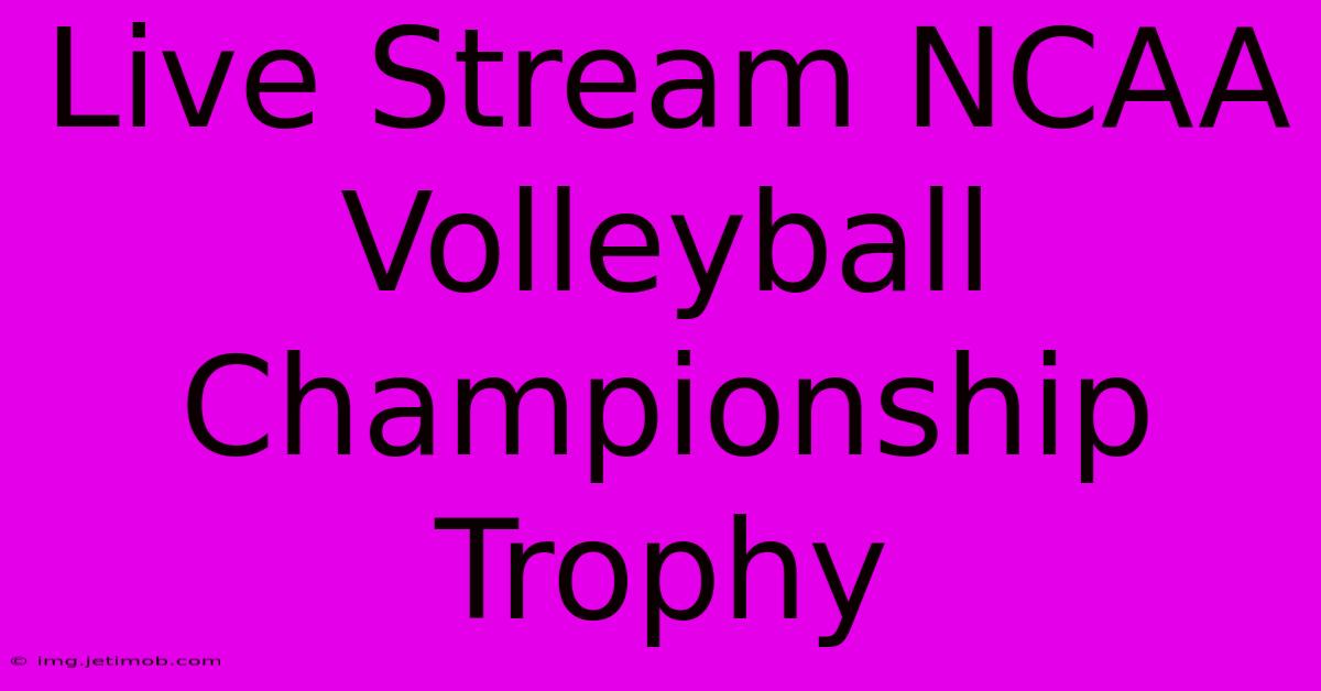 Live Stream NCAA Volleyball Championship Trophy