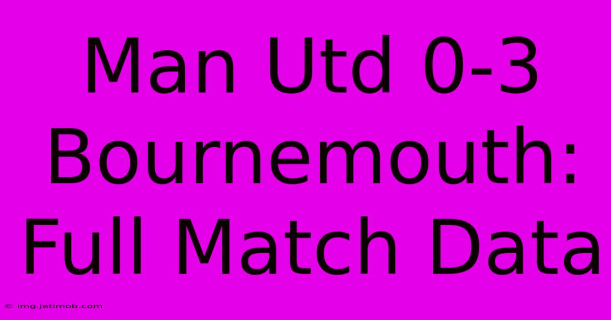 Man Utd 0-3 Bournemouth: Full Match Data