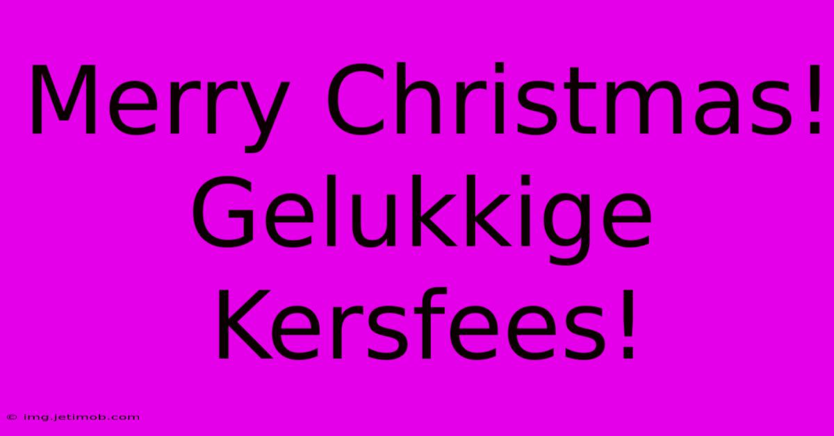 Merry Christmas!  Gelukkige Kersfees!