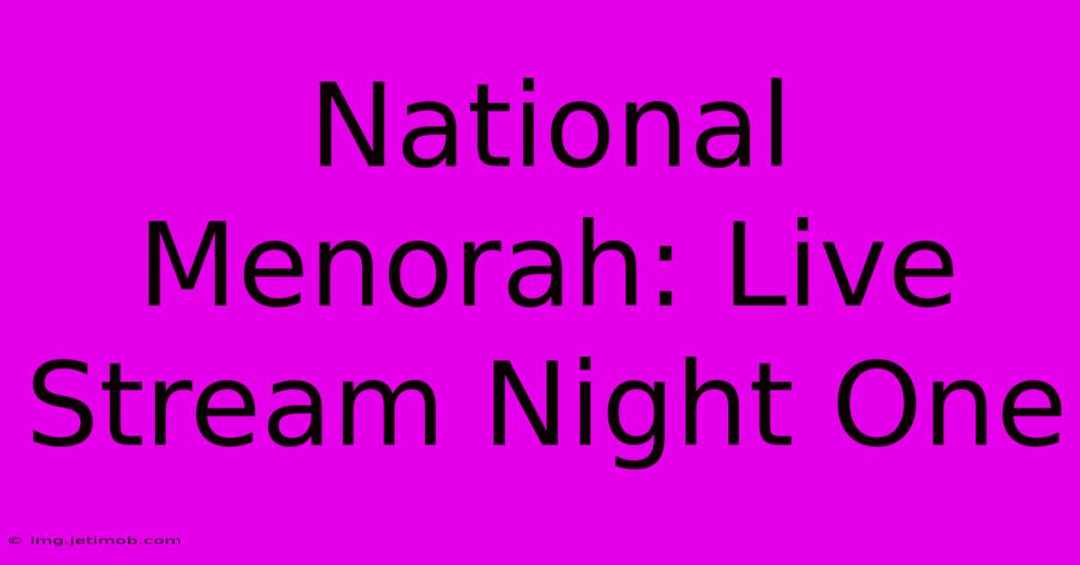 National Menorah: Live Stream Night One