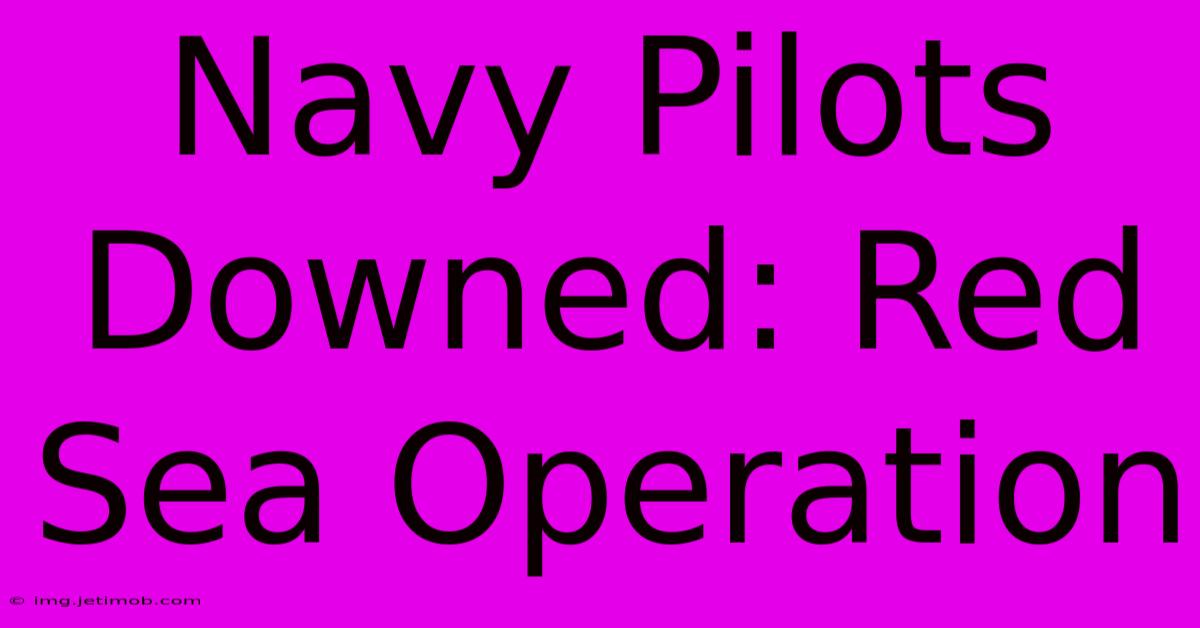 Navy Pilots Downed: Red Sea Operation