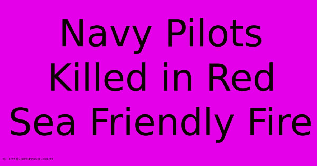 Navy Pilots Killed In Red Sea Friendly Fire