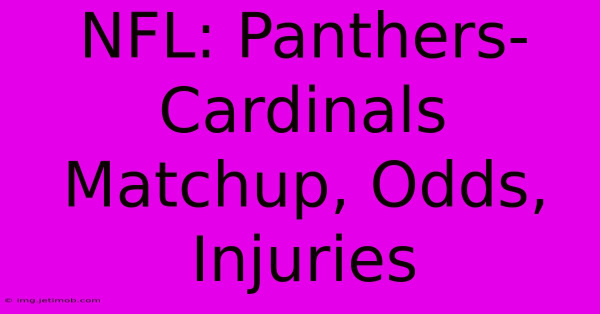 NFL: Panthers-Cardinals Matchup, Odds, Injuries