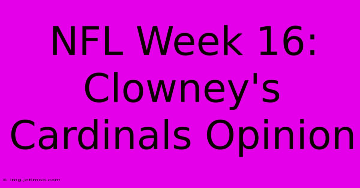 NFL Week 16: Clowney's Cardinals Opinion