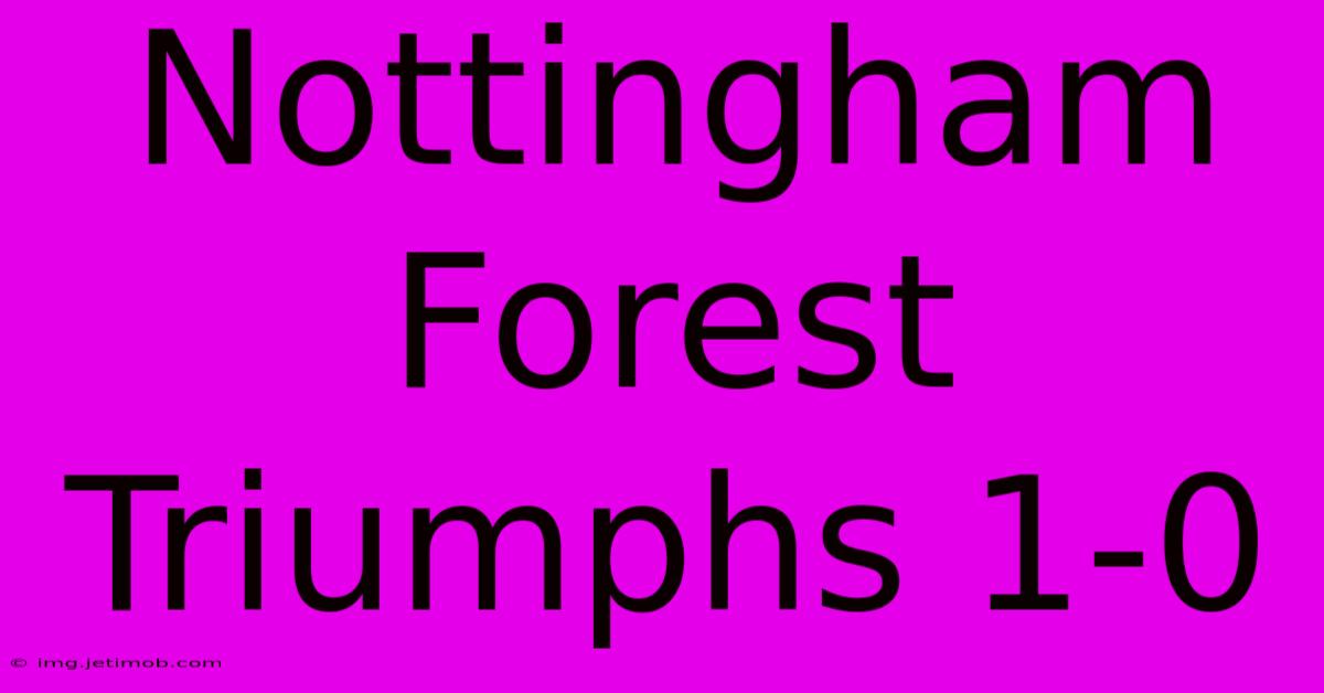 Nottingham Forest Triumphs 1-0