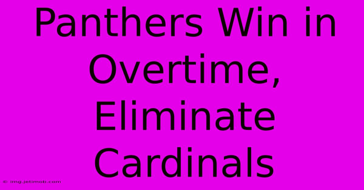 Panthers Win In Overtime, Eliminate Cardinals