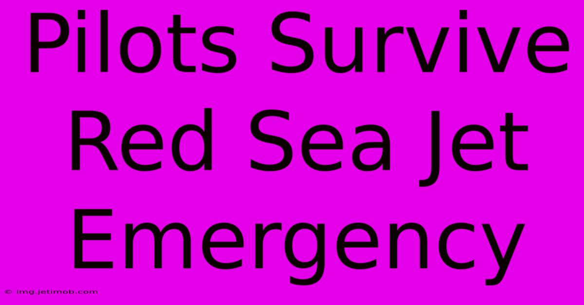 Pilots Survive Red Sea Jet Emergency