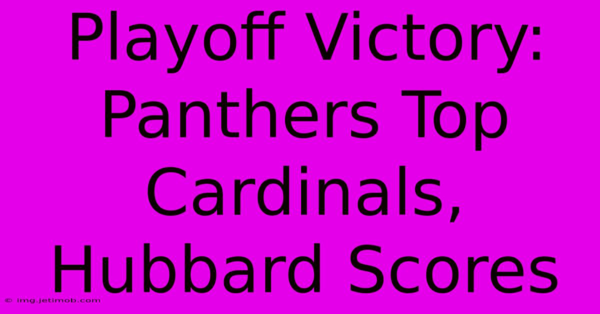 Playoff Victory: Panthers Top Cardinals, Hubbard Scores